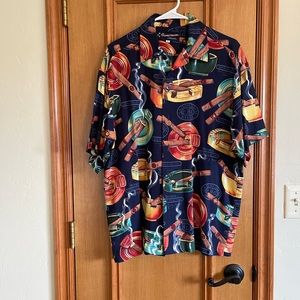 Vintage Fivecrown Cigar Graphic Hawaiian Shirt. Men’s Size M